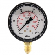MA63250L04PLGF Manometr glicerynowy, Ø 63 mm 0-250 bar, przyłącze dolne 1/4" WIKA