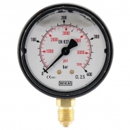 MA63400L04PLGF Manometr glicerynowy, Ø 63 mm 0-400 bar, przyłącze dolne 1/4" WIKA