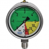 MA1000525 Manometr Ø 100 mm 0-5-20-25 bar przyłącze dolne 1/4" Wika