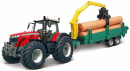 BB1831659 Ciągnik Massey Ferguson 8700 z przyczepą do drewna Bburago
