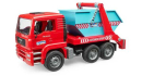 U02741 MAN TGA bramowiec z kontenerem 1:16 Bruder