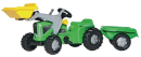 R63003 Traktor na pedały Futura z ładowaczem i przyczepą zielony rollyKiddy Rolly Toys