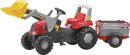 R811397 Traktor na pedały z ładowaczem i przyczepą czerwony rollyJunior Rolly Toys