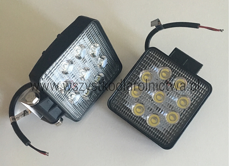 9-LED lampa robocza, 27W, 2200 Lm, 9-32V, 9 LED Promocja