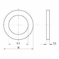 05100006 Podkładka płaska poszerzana ocynk, Ø 6 mm, M6, 1kg., ocynkowana 