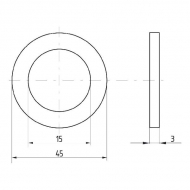 05100014 Podkładka płaska poszerzana ocynk, Ø 14 mm, M14, 1kg., ocynkowana 