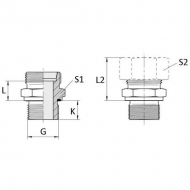 GES10LR14WD Przyłącze 1/4 BSP - M16x1,5 10L