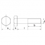 9311065RVSP001 Śruba pół gwint A2 Kramp, M10x65 mm, nierdzewna 