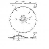 451793KR Talerz uprawowy, 370 mm, pasuje do Vaderstad