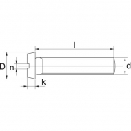 84660P100 Wkęt z łbem walcowym ocynk Kramp, M6x60 mm