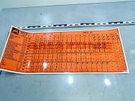 ME918 Naklejka Tabela wysiewu Limiter Ultra XL do tarcz rozsiewających OM AMAZONE
