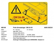 MD166 Naklejka Pasek ochronny OM 24-36 Amazone