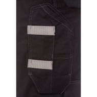 KW203450001128 Ogrodniczki Technical, czarne 4XL
