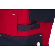 KW103030080122 Ogrodniczki Original, czerw./granat 3XL