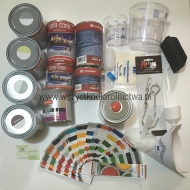 300308KR Lakier, farba do maszyn RAL, 3003, RAL3003, czerwony rubinowy, czerwona 1 l,  KRAMP