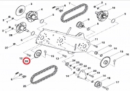 AC823121 Koło zębate, łańcucha, 20 zębów, 1/2x1/8 