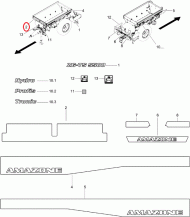 MF815 Naklejka Przednia powierzchnia pomarańczowa dla ZG-TS 5500 Amazone
