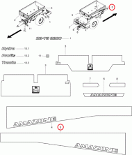 MF782 Naklejka Obszar ZG-TS po prawej stronie