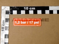ME972 Naklejka 1,2 bar / 17 PSI Amazone