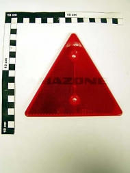 ND001 Odbłyśnik trójkąt czerwony 2 otwory Amazone
