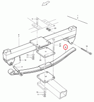 LG008 Sprężyna przyczepy 2 warstwy B = 100 10000 KG Amazone