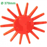 Gwiazda palcowa pielnika bocznego, duża, wersja pomarańczowa, Ø 370 mm