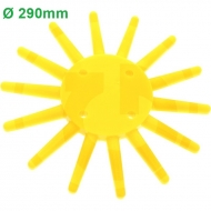 Gwiazda palcowa pielnika bocznego, średnia, wersja żółta, Ø 290 mm 