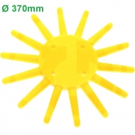 Gwiazda palcowa pielnika bocznego, mała, wersja żółta, Ø 370 mm