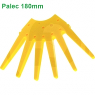 Gwiazda palcowa pielnika bocznego, segment - ćwiartkowy, żółty 180 mm
