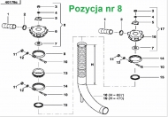 AC587089 Rozdzielacz górny kompletny 8x50mm do siewnika ACCORD oryginał 