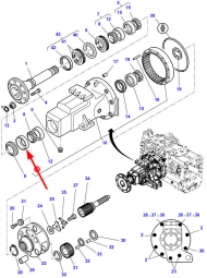 4305947M1 Uszczelniacz przeciwkurzowy obudowy osi tylnej, Massey Ferguson, MF