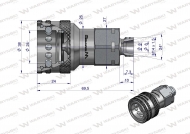 Szybkozłącze hydrauliczne gniazdo M14x1.5 gwint zewnętrzny EURO (9100814G) (ISO 7241-A) Waryński