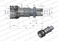 Szybkozłącze hydrauliczne gniazdo long M22x1.5 gwint zewnętrzny EURO (9100822GL) (ISO 7241-A) Waryński