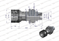 Szybkozłącze hydrauliczne gniazdo long M22x1.5 gwint zewnętrzny EURO (Adaptacja starego typu 504900) (9199822G/ST) (ISO 7241-A) Waryński