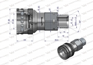 Szybkozłącze hydrauliczne gniazdo M20x1.5 gwint zewnętrzny EURO (ISO 7241-A) Waryński