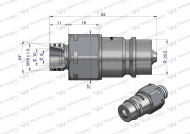 Szybkozłącze hydrauliczne wtyczka M16x1.5 gwint zewnętrzny EURO (9100816W) (ISO 7241-A) Waryński