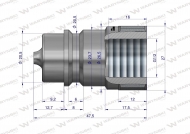 Szybkozłącze hydrauliczne wtyczka G1/2"BSP gwint wewnętrzny ISO 7241-A Waryński 