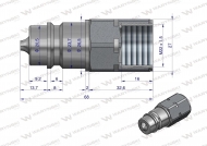 Szybkozłącze hydrauliczne wtyczka M22x1.5 gwint wewnętrzny EURO (ISO 7241-A) Waryński