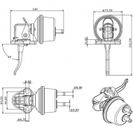 RE61260KR Pompa paliwa zasilająca Kramp, pasuje do John Deere