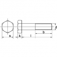 93124110 Śruba pół gwint M24x110 kl.8.8, M24x110x3,0