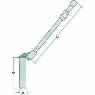 Sworzeń zaczepu 33x150 mm, dźwignia 250 mm