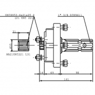 SMLF Podpora łożyskowa typ Formula, z wałem, 1 3/8" Casappa