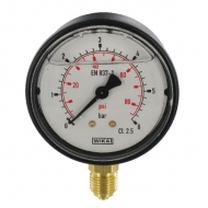 MA636L04PLGF Manometr glicerynowy, Ø 63 mm 0-6 bar, przyłącze dolne 1/4" WIKA