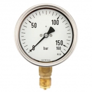MA100160L08SSGF Manometr glicerynowy, fi 100 mm 0-160 bar, przyłącze dolne 1/2 cal