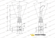 Joystick pod linki zakończone kulką bez przełącznika (bez przycisku. na kulkę. IP-6020. JOYSTIK6019) Waryński