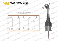 Joystick pod linki zakończone kulką bez przełącznika (bez przycisku. na kulkę. IP-6020. JOYSTIK6019) Waryński