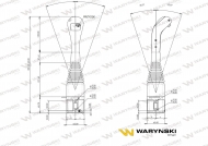 Joystick pod linki zakończone kulką z 1 przełącznikiem (z przyciskiem na kulkę. IP-6019. JOYSTIKK) Waryński