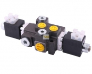 Rozdzielacz hydrauliczny 1-sekcyjny max przepływ 50L sterowany elektrycznie 12V DC Waryński