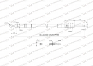Linka do sterowania rozdzielaczem na kulkę (z tworzywa sztucznego. plastikowa PA6) L-2000mm Waryński