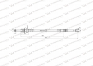 Linka do sterowania rozdzielaczem na widełki L-1500mm Waryński